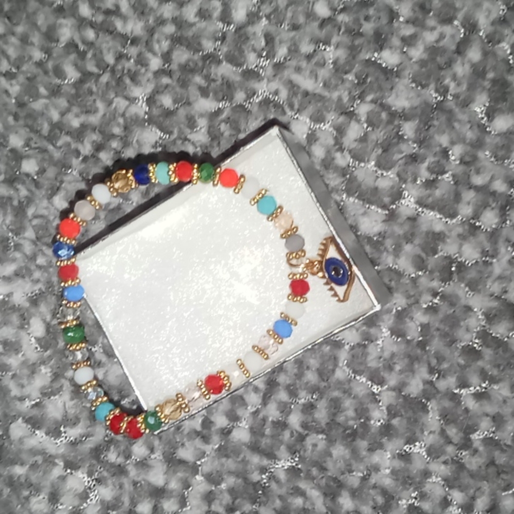 All seeing Eye bracelet multicolored protection